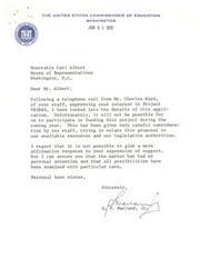 ["The State Department of Education in Oklahoma submitted a proposal for Project TRIBES to the Office of Education, seeking funding for a program involving compiling information about Indian students for computer studies. Despite efforts to secure funding, the Office of Education indicated that they would not be able to support the project due to lack of funds and a desire to develop a statewide Indian program instead. The Speaker of the House, Carl Albert, expressed his personal interest in the project and urged for it to be given careful consideration. Despite the disappointment, the State Department of Education remains hopeful and appreciative of the support received."]