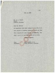 ["Mr. Howard requested a copy of Public Law 336 from Honorable  Carl Albert, who complied and sent him the requested information. Mr. Albert also offered his services for any future requests."]