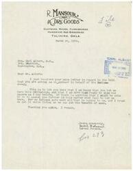 ["The document is a letter from Isreal Folsom to Honorable  Carl Albert, thanking him for his efforts in sponsoring a bill on behalf of the Indians. Folsom expresses gratitude and willingness to assist further if needed, emphasizing the importance of receiving what is due to the Indian community."]