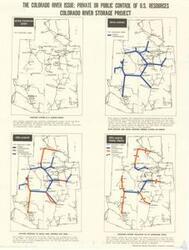 ["The document discusses the Colorado River Storage Project, focusing on the control of U.S resources. It outlines the Bureau of Reclamation's proposal for interconnecting generating sites with load centers in the Colorado River Storage Project (CRSP) area. It also presents the existing transmission lines and notes that private utilities have not made efforts to interconnect their systems. The document further mentions support for the federal system on its merits and criticizes the utilities' proposal, which they argue would increase consumer costs."]