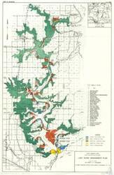["The document is a map of the Oologah Lake Project by the U.S. Army Corps of Engineers, featuring various geographical locations and points of interest such as Fort Gibson Reservoir, vicinity maps, dam sites, and public sites. It also includes details about property transfers, scale miles, and distances to various locations. The map is part of the Lake Shore Management Plan, created in April 1975 by the U.S. Army Engineer District, Tulsa Corps of Engineers. It is stored in the Albert Center, under the Albert Department, box 127, Folder 52, Maps F4, and is labeled as Item 82."]