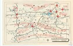 ["The documentation outlines a map of the area from Fort Smith to Poteau, Oklahoma. It includes various landmarks such as Cavenall Mountain, the highest peak between the Rockies & Alleghanies, and the Quichita National Forest. It also indicates several points of interest including lakes for boating and fishing, scout camps, hunting areas, parks, and a hospital and sanitarium. The map also provides information on the Kiamichi Playgrounds, which offers year-round hunting and fishing. The scale of miles and directions to Paris, Ft. Worth, and Dallas are also included."]