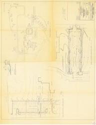 ["The document details the alterations and additions to the PHS Indian Hospital in Talihina, Oklahoma, including the location of a rock quarry, existing fire stairs, and the Arganay area. It outlines the plot plan with areas marked 'A' and 'B', surgical additions, employee parking, doctors quarters, and recreation areas. It also indicates the locations of fire hydrants, new catch basins, and drainage systems. The plan includes new and existing grades, spot grades, service poles, and lighting circuiting. It also shows proposed concrete walkways and new visitor parking areas. The project, managed by the Department of the Interior's Bureau of Indian Affairs, includes a health education department and welfare services. The document was prepared by Noftsger, Lawrence, Architects, and Lawrence Engineers and Flesher."]