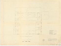 ["The document is a detailed map or project plan of the second floor of the U.S. Post Office & Courthouse in McAlester, Oklahoma. It includes locations and designations for various rooms and areas such as the roof, vault, toilets, various courts, and offices for the U.S. Attorney and Judges. The plan also includes specific area measurements, notes about optional and temporary assignments, and references to revisions by B.H. on 12-15-64. This plan was drawn by D.L.B on 4-13-59 with a scale of 1-1-0. It is located in the Albert Mars Folder 5, Item /201, Box 13 Folder 19 at the Carl Albert Center."]