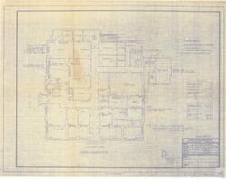 ["This document provides detailed information about a building project carried out by the General Services Administration and the Public Buildings Service in Washington D.C. The project involves a complex layout including various areas such as a store, testing areas, a reception, and private offices. Specific features of the building include duplex electrical outlets, air conditioning units, suspended platforms, high ceiling partitions, and adjustable shelves. The building also has specific spaces for various agencies such as the Internal Revenue Service and the Army. The document includes precise measurements and notes about relocation of certain features. The project is located on Grand Avenue, McAlester, Oklahoma."]