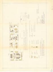 ["The document describes a project for the partial first floor plan of a house office building annex, focusing on space development for the Contract Appeal Board and attorneys. The plan was developed by the Office of the Architect of the Capitol in May 1975 and includes various room specifications such as a hearing room, a lawyer's office, and a reception area. The document also contains a detailed legend for furniture and work proposed by the Architect of Capitol, along with notes on who will furnish items like furniture and telephones. It also indicates the requirement for tenant approval from the House Administration Committee."]