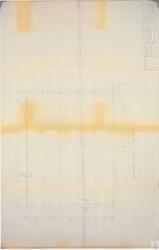 ["The document provides detailed instructions and specifications for a construction project. It includes measurements and materials for concrete footings, anchor bolts, and grout. It also specifies reinforcement details for sidewalls and foundations. The project incorporates existing slabs, dowels, and track rails. General notes reveal that all concrete should have a minimum compressive strength of 3000 PSI in 28 days and dowels should be grouted in with Embeco expansive grout or an approved equivalent. The project was designed by Cuckler Steel Span Company in Monticello, Iowa."]