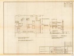 ["The document is a detailed project blueprint for a computer facility at the House Office Building Annex 2, supervised by the Architect of the Capitol, George M. White. The plan includes various aspects such as production control, wire glass, wood trim, console printer, central processor, and elevated floor. It contains specific measurements, materials, and instructions like closing step wells risers with continuous sheet metal. The plan is yet to undergo revisions and is recommended for approval."]