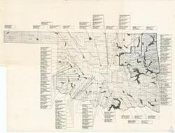 ["The document details a comprehensive list of reservoirs with specifications including their maximum areas, capacities, and costs. It includes reservoirs like Opossum Creek, Captain Creek, and Wildhorse, among others, across various locations including Texas, Beaver City, and others. Each reservoir's maximum area is measured in acres (AC), capacity in acre-feet (A.F), and cost in dollars. Some reservoirs also have detailed costs, such as the Dry Fork Reservoir which costs $6,000,000, and the Englewood Reservoir costing $4,879,000."]