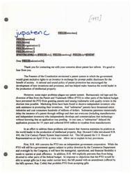 ["In this text, Dick Armey discusses the issues plaguing the patent system in the United States, such as bureaucratic red tape and \"submarine\" patents. He introduces H.R. 400, the 21st Century Patent System Improvement Act, which aims to address these problems by converting the Patent and Trademark Office into an independent government corporation, deterring invention promoters, and requiring patent applications to be published 18 months after filing. The bill also provides protections for inventors, such as the right to royalties from the publication date and the opportunity to delay publication. Armey expresses his concern for protecting inventors and small entities, as well as maintaining America's competitiveness in international markets."]