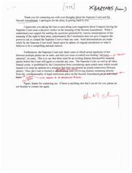["The document explains that does not have the power to compel the Supreme Court to hear a case regarding the Second Amendment. The Supreme Court only hears cases with actual legal disputes between parties and does not provide advisory opinions. The Court can only consider cases involving the constitutionality of legal restrictions on the Second Amendment on an individual basis."]