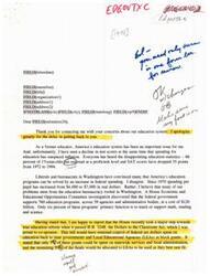 ["In the letter, man Dick Armey discusses his concerns about the education system, highlighting the decline in test scores despite increased spending. He supports giving more control to local school districts and parents, as seen in his co"]