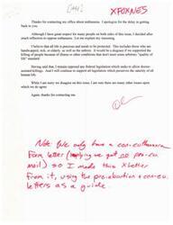 ["The author opposes euthanasia and believes that all life should be protected, including the elderly, sick, and unborn. They do not support doctor"]