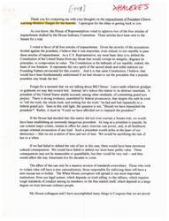 ["In 1998, the House of Representatives voted to approve articles of impeachment against President Clinton, with the author of the text voting in favor. The author believes it was necessary to impeach the president to uphold the rule of law and prevent setting a dangerous precedent. The author also discusses the issue of long"]