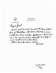 ["Representative Tony Hall expresses his condolences to Dick Armey and his family on the loss of their son Matthew. He offers words of comfort and support during this difficult time."]