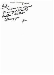 ["Kenneth M. Duberstein praised Dick for his performance at the NC TA breakfast on 3-28-00, calling it excellent."]