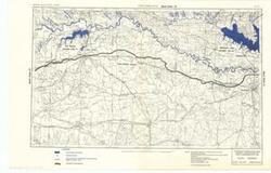 ["Texarkana, Navigable Streams and Lakes Subject To Section 404 of FWPCA Amendments of 1972. 11 x 17. United States, Dept. of the Army, Tulsa District Corps of Engineers, 1977."]