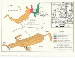 ["Candy Lake, Flood Control Improvements, Arkansas River Basin. 8 x 10.5. United States, Dept. of the Army, Tulsa District Corps of Engineers, Southwestern Division, 1977."]