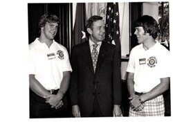 ["Dewey Bartlett sanding between Thomas Williams and Joe D. Davis, two American Legion Boys Nation members - image 251"]