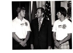 ["Dewey Bartlett sanding between Thomas Williams and Joe D. Davis, two American Legion Boys Nation members  - image 252"]
