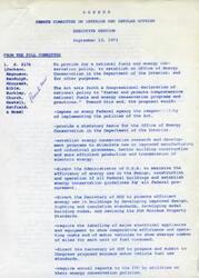["The document outlines two proposed bills, S. 2176 and S. 1586, aimed at promoting national fuels and energy conservation policies. S. 2176 would establish an Office of Energy Conservation in the Department of the Interior and implement various energy conservation programs, while S. 1586 would create a strategic petroleum reserve system and regulate oil imports. The Department of the Interior recommends against enacting S. 2176."]