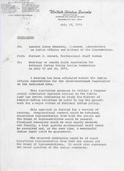 ["A hearing has been scheduled for a Senate Joint Resolution proposing the creation of a National Indian Policy Review Commission to study the history of Federal-Indian relations and suggest reforms. The Commission would have bipartisan representation, secure financial resources, and a professional staff to ensure meaningful input from the Indian community. Its duties would include studying past policies and structures of Federal agencies and making recommendations for future legislation to fulfill the needs of Indian people."]