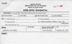 ["The document is an inter-office memorandum from the Bureau of Indian Affairs regarding assistance provided to disaster victims of a flood in Enid, Oklahoma. The Agency Social Worker visited Enid to coordinate with various organizations providing aid, such as the State Welfare Department, Small Business Administration, Red Cross, and others. Efforts were made to assist all affected individuals, including Indian families. Specific cases of Indian families receiving assistance are mentioned, and it is noted that the Bureau of Indian Affairs cannot duplicate services provided by other agencies. The document also discusses the case of Mr. Bob Greenwood, a member of the Creek Tribe, who received assistance for home repairs after his house was flooded."]