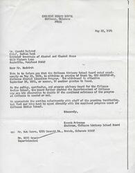 ["The Chilocco Indian School Advisory Board has decided to withdraw as the grantee of the Chilocco Alcohol Education Program effective September 30, 1975. They believe their time is better spent focusing on the progress needs of the Chilocco Indian School. The Superintendent of Chilocco has been given the discretion to decide if the program at Chilocco is still needed."]