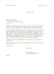 ["Dru E. Levier wrote to Senator Bellmon requesting educational assistance for registered nurse training. Senator Bellmon forwarded the request to Don Bluejacket, who informed Levier that the Amendment to the Veterans Administration Educational Bill had passed, extending the time element for veterans' educational purposes. However, the portion pertaining to the increase in veterans' benefits was still being worked out. Bluejacket assured Levier that Senators Bellmon and Bartlett strongly supported the Amendment and would provide further assistance if needed."]