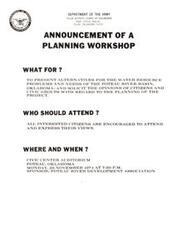 ["The Department of the Army Tulsa District, Corps of Engineers is holding a planning workshop in Poteau, Oklahoma to present alternatives for water resource problems in the Poteau River Basin and solicit opinions from citizens and civic groups. All interested citizens are encouraged to attend the workshop on Monday, November 25, 1974 at 7:30pm at the Civic Center Auditorium. The event is sponsored by the Poteau River Development Association."]