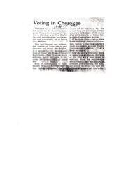 ["The document discusses the requirement to print Cherokee ballots for elections in Tulsa due to a federal law, even though there are few Cherokee speakers who cannot read English. It argues that this law is a waste of money and could lead to legal challenges. Additionally, an invitation to a groundbreaking ceremony for an industrial park in Adair County is included."]