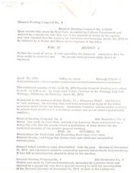 ["The document discusses the proceedings of a General Meeting held on April 20, 1974, where various proposals were made and voted on by tribal members. It was agreed to continue the meeting from a previous date, select a moderator, and hold a special meeting to investigate the General Election of November 13, 1973. The meeting also addressed the handling of oil and gas bonuses and funds from surrounding land. A special session of the Business Committee was held to set a date for examining ballot boxes and registration books."]