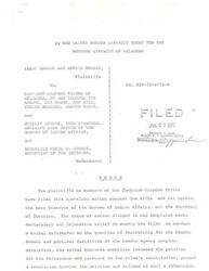 ["The plaintiffs, members of the Cheyenne-Arapaho Tribes, filed a lawsuit seeking declaratory and injunctive relief to conduct a tribal referendum on a contract for the Concho School. The tribal business committee denied the petition for the referendum. The plaintiffs argued for jurisdiction based on the Indian Civil Rights Act of 1968, but the court found jurisdiction lacking and dismissed the case, allowing the plaintiffs to file an amended complaint within ten days. The court also ruled that the plaintiffs' request for a temporary restraining order and preliminary injunction were moot."]