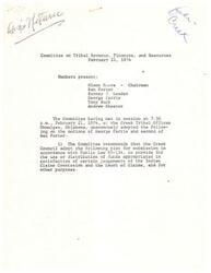 ["The Committee on Tribal Revenue, Finances, and Resources met to recommend a plan for the use of funds appropriated in satisfaction of certain judgments. They proposed using the funds for the development of the Creek Nation Office Complex, revolving loans for education, consumer credit, welfare, tribal operations, tribal claims development, program development, land management, and economic development. The funds would be used in accordance with the Tribal Funds Fiscal Year Budget and all interest accounts would be included with the principle and invested to generate economic return for the Creek Nation."]