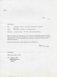 ["The Director of Office of Administration is requesting feedback on a memorandum regarding the FY 1976 Employment Ceiling for the Anadarko Area, specifically focusing on the reduction of permanent positions in boarding schools. Comments are requested by February 6."]
