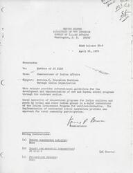 ["The Bureau of Indian Affairs is providing guidelines for the development and implementation of new school programs through contracts with tribal and other Indian groups. The goal is to reestablish community control of the educational process among Indian tribes and groups. The guidelines reflect statutory authority and aim to promote education self-determination compatible with American education standards. The primary responsibility for providing education to Indian people lies with Indian and Alaska Native School Communities. The guidelines are applicable to existing Bureau schools and can be modified for schools in Alaska."]