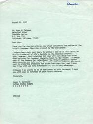 ["The Principal Chief of the Cherokee Nation, Ross Swimmer, is disappointed that the Tribe's Consumer Education proposal was rejected by HEW evaluators. He finds the reasons for rejection questionable and believes the information provided by HEW will be helpful for future applications. He expresses his support for the Office of Consumer Education and asks for continued support from Senator Dewey Bartlett."]