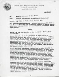 ["The document is a briefing memorandum on H.R. 9810, the \"Indian Basic Education Act\", which aims to improve educational services for Native American children. The bill includes provisions for standards in education, funding for school construction, financial aid for tribes operating schools, and the establishment of regulations for implementation. It also outlines the transfer of education functions to the Office of Indian Education Programs and establishes a formula for funding Bureau and Indian-controlled contract schools."]