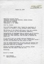 ["The document expresses regret at the decision to close Chilocco Indian School, highlighting the negative economic impact on the local community. The author suggests turning the school into a vocational school to utilize the buildings and land for a profitable operation. The document urges the Department of Interior to consider all facts before making a final decision."]