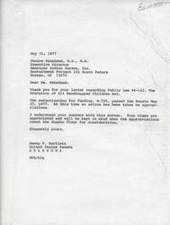 ["The document discusses the importance of supporting Public Law 94-142, The Education of All Handicapped Children Act, especially for Indian children. It emphasizes the need for Special Education programs in schools operated by the Bureau of Indian Affairs and urges for adequate funding for these programs. The American Indian Nurses Association gives their full support to this cause."]