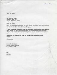 ["The document is a response to a letter from Mr. Gary L. Lynn regarding his application for the Basic Educational Grant Program. It explains the formula used to assess financial need for the grant and provides information on eligibility criteria for independent students. It also mentions the option to apply using estimated income for certain circumstances. The response encourages Mr. Lynn to review his Student Eligibility Report and make corrections if needed."]