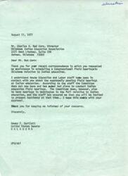 ["The Oklahoma Indian Education Association requested Senator Dewey Bartlett's assistance in scheduling Congressional field hearings on Indian education in Oklahoma. However, the Committee does not have plans for field hearings but will have hearings in Washington in the fall, where the Association will be invited to present testimony. The Association emphasized the need for Congressional hearings in Oklahoma due to misunderstandings of the Indian Education Act by local school administrators and personnel. They are contacting the Congressional Advisory Group on Indian Education and Congressman Blouin to request these hearings."]