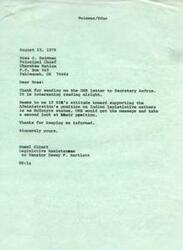 ["The document is discussing a violation of the legislative coordination and clearance process by the Department of the Interior regarding testimony on a bill related to Indian education. The Office of Management and Budget (OMB) is expressing concern about the Department's failure to follow proper clearance procedures and maintain consistency with the Administration's position. The OMB is requesting the Department to strengthen its procedures to prevent future incidents and ensure proper functioning of the legislative clearance process."]