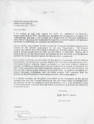 ["The document is written by Secretary Cecil D. Andrus urging Senator James Abourezk to support the Department of Education Organization Act of 1978 and the transfer of Indian education programs to the new Department of Education. The President also supports this initiative and promises to protect the special relationships between the government and Indian tribes. The document is part of a larger effort to garner support for the transfer of BIA's education programs to the new department."]