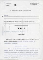 ["The document introduces a bill to establish a Department of Education in the United States, citing the importance of education and training. The bill aims to provide financial and technical support to schools and colleges, equalize educational opportunities, and improve the quality of education. The bill proposes creating a separate department specifically for education programs to enhance the education system in the country."]