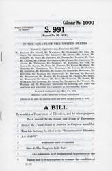 ["The document discusses a bill introduced in the Senate by multiple senators to establish a Department of Education in the United States. The bill highlights the importance of education to the nation and aims to reassess the state of education in the country. The bill was referred to the Committee on Governmental Affairs for further consideration."]