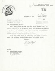 ["The letter is a follow-up to a meeting with Honorable Dewey Bartlett regarding support for an IHS Proposal. It requests that all letters of support be sent to the House Sub-Committee on Interior and Insular Affairs and clarifies that the budget request will come from a special appropriation, not the actual IHS budget. The letter also asks for notification of support from Bartlett and offers to provide any additional information needed."]