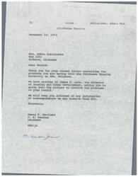["Mrs. Edwin Hoklotubbe received a letter from United States Senator Dewey F. Bartlett in response to her concerns about problems with the Chickasaw Housing Authority in Ada, Oklahoma. Senator Bartlett wrote that he had contacted the director of Housing and Urban Development to help resolve the issues and promised to keep Mrs. Hoklotubbe informed of any updates."]