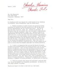 ["The document addresses issues with welfare recipients in public housing receiving double subsidies and the problems facing the housing authority and its commissioners. It emphasizes the need for Don Bluejacket and the Senator to be aware of these issues and suggests meeting with the director for more information. It also mentions other topics that need to be discussed in person rather than over the phone or mail."]