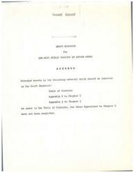 ["The document  is a draft handbook for low-rent public housing in Indian areas, with addenda including a table of contents and appendices. It covers topics such as the legal basis of the low-rent housing program, Indian Housing Authorities, project planning and development, economic development, mutual help program, Turnkey III, and management. Specific information is provided on lease agreements for mutual help housing projects on tribal land."]